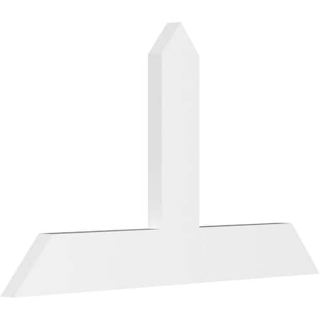 Ekena Millwork Portland Architectural Grade PVC Gable Bracket, 48"W x 28"H x 2"D x 6"F, 14/12 Pitch GBP048X28X0206POR00